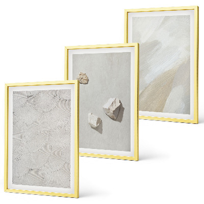 Set de 3 cuadros para salón Pintura moderna sobre arenisca