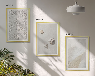 Set de 3 cuadros para salón Pintura moderna sobre arenisca