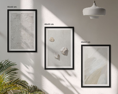Set de 3 cuadros para salón Pintura moderna sobre arenisca