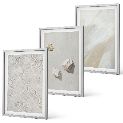 Set de 3 cuadros para salón Pintura moderna sobre arenisca