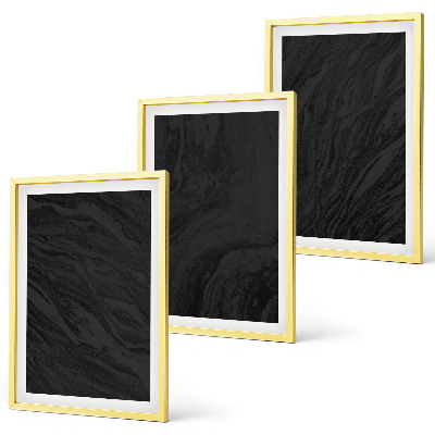 Set de 3 cuadros para salón Texturas elegantes de mármol oscuro
