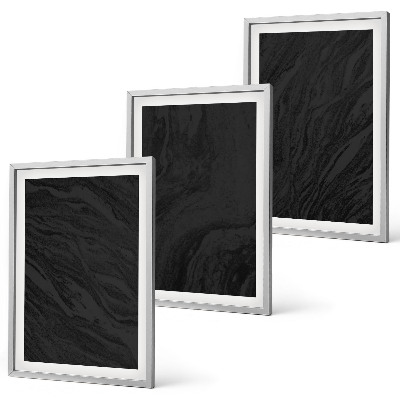 Set de 3 cuadros para salón Texturas elegantes de mármol oscuro