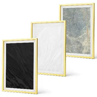 Juego de 3 cuadros con diseño de elegantes estructuras de piedra en colores