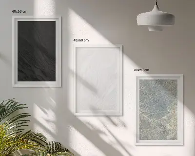Juego de 3 cuadros con diseño de elegantes estructuras de piedra en colores