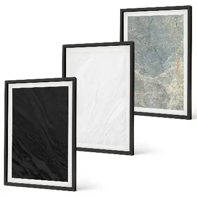 Juego de 3 cuadros con diseño de elegantes estructuras de piedra en colores