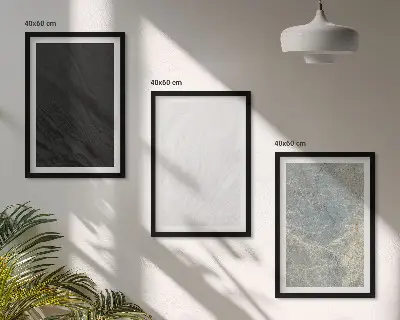 Juego de 3 cuadros con diseño de elegantes estructuras de piedra en colores
