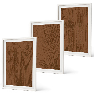Set de 3 cuadros para salón Textura de madera corteza minimalismo