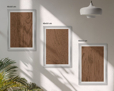 Set de 3 cuadros para salón Textura de madera corteza minimalismo