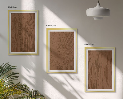 Set de 3 cuadros para salón Textura de madera corteza minimalismo