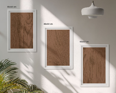 Set de 3 cuadros para salón Textura de madera corteza minimalismo