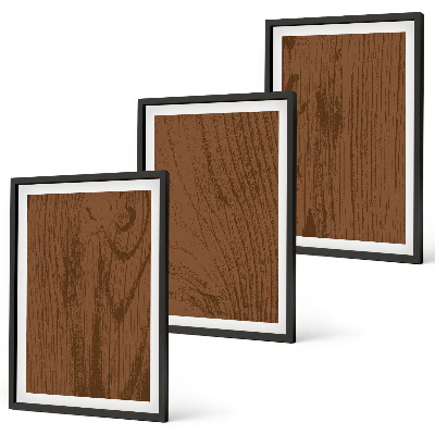 Set de 3 cuadros para salón Textura de madera corteza minimalismo