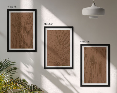 Set de 3 cuadros para salón Textura de madera corteza minimalismo