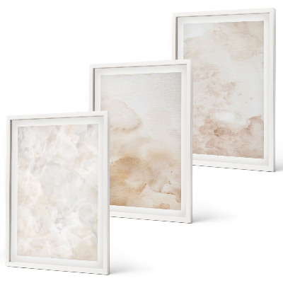 Set de 3 cuadros para salón Texturas en tonos pastel a la moda