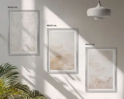Set de 3 cuadros para salón con diseño de texturas en tonos pastel