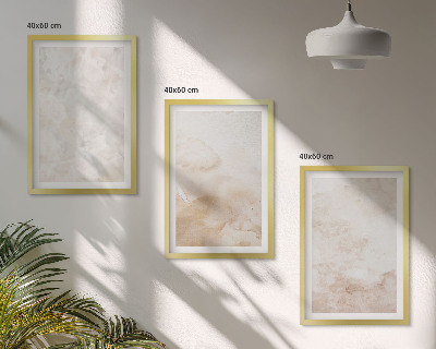 Set de 3 cuadros para salón Texturas en tonos pastel a la moda