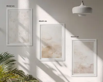 Set de 3 cuadros para salón con diseño de texturas en tonos pastel