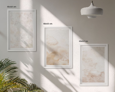 Set de 3 cuadros para salón Texturas en tonos pastel a la moda