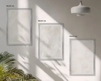 Juego de 3 cuadros con diseño de estructura de mármol elegante