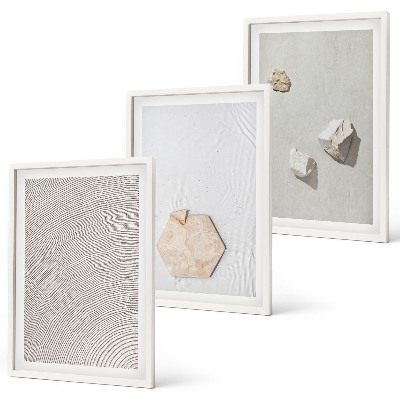 Juego de 3 cuadros Texturas de arena boho ligeras