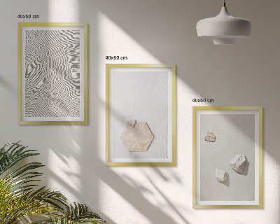 Juego de 3 cuadros Texturas de arena boho ligeras
