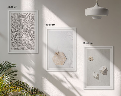 Juego de 3 cuadros Texturas de arena boho ligeras