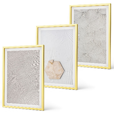 Set de 3 cuadros para salón Texturas de arena boho ligeras