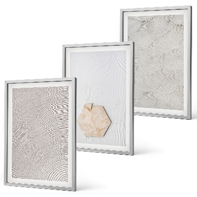 Set de 3 cuadros para salón Texturas de arena boho ligeras