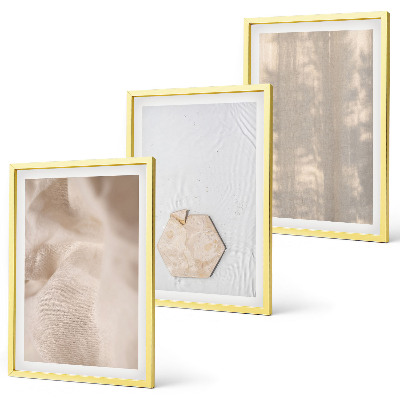 Set de 3 cuadros para salón Texturas sutiles de estilo bohemio