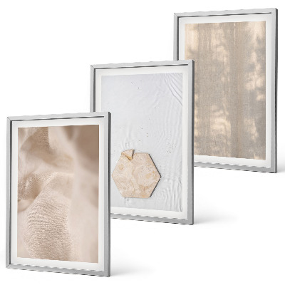 Set de 3 cuadros para salón Texturas sutiles de estilo bohemio
