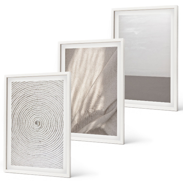 Juego de 3 cuadros Texturas bohemias naturales
