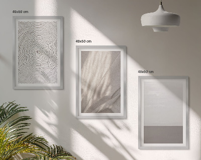 Juego de 3 cuadros Texturas bohemias naturales