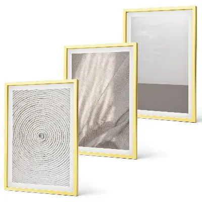 Juego de 3 cuadros con diseño de texturas bohemias naturales