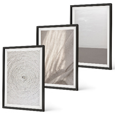 Juego de 3 cuadros Texturas bohemias naturales