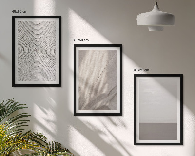 Juego de 3 cuadros Texturas bohemias naturales