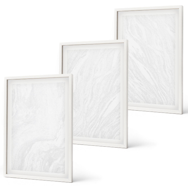Set de 3 cuadros para salón Elegante estructura de mármol