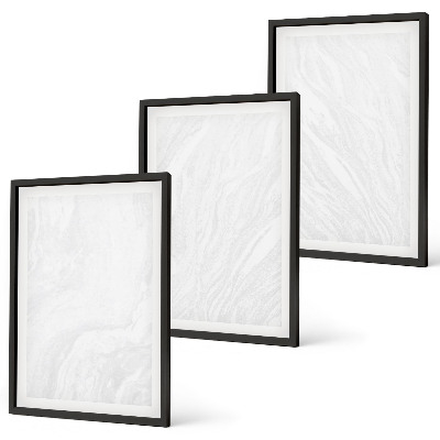Set de 3 cuadros para salón Elegante estructura de mármol