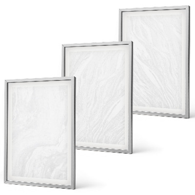 Set de 3 cuadros para salón Elegante estructura de mármol