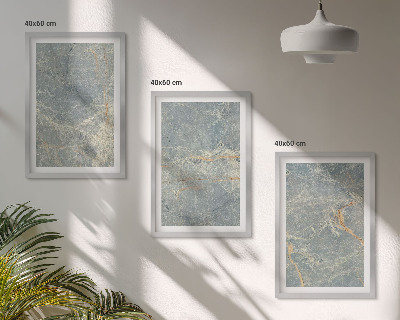Juego de 3 cuadros Piedra decorativa de mármol verde
