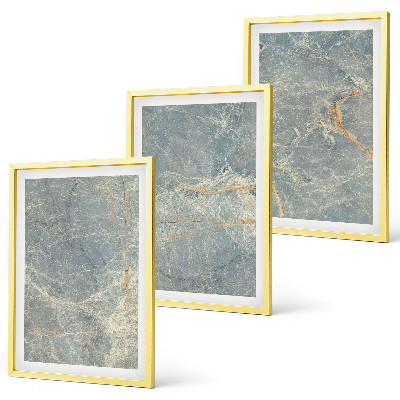 Juego de 3 cuadros Piedra decorativa de mármol verde