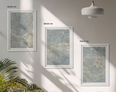 Juego de 3 cuadros Piedra decorativa de mármol verde