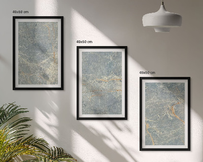 Juego de 3 cuadros Piedra decorativa de mármol verde