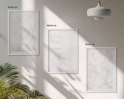 Set de 3 cuadros para salón Fondo minimalista con puntos blancos