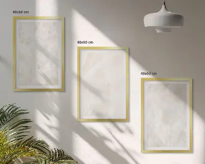 Juego de 3 cuadros con diseño de estructuras de mármol en tonos pastel