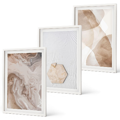 Set de 3 cuadros para salón Abstracción de la naturaleza por parte del diseñador
