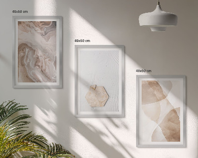 Set de 3 cuadros para salón Abstracción de la naturaleza por parte del diseñador