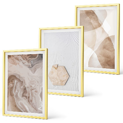 Set de 3 cuadros para salón Abstracción de la naturaleza por parte del diseñador