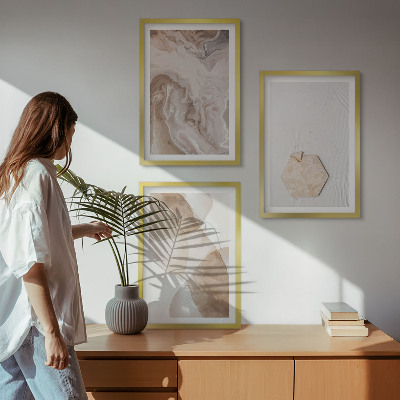 Set de 3 cuadros para salón Abstracción de la naturaleza por parte del diseñador