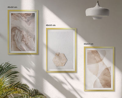 Set de 3 cuadros para salón Abstracción de la naturaleza por parte del diseñador