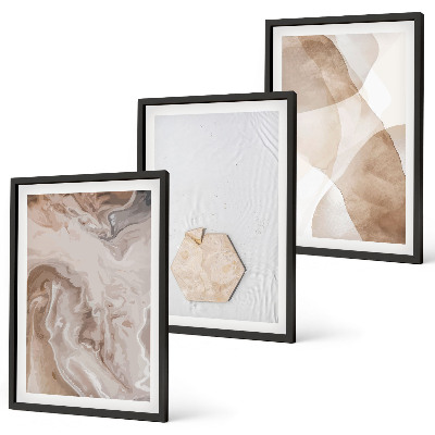 Set de 3 cuadros para salón Abstracción de la naturaleza por parte del diseñador