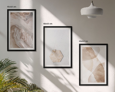 Set de 3 cuadros para salón Abstracción de la naturaleza por parte del diseñador